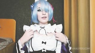 Maid Rem is chilling after the long day