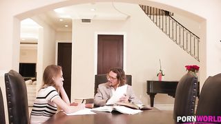 Brunette Bombshell Kyler Quinn Gets Physical with Metaphysics Prof GP1713