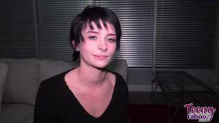 THE SHORT & DARK HAIRED LADY KITTY LYNN WAS CREAMPIED BY SETH BROGAN!