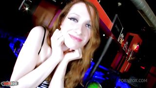 Anal fuck in a bar with the gorgeous French redhead Aurora Viper
