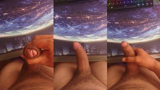 MI AMIGA ME MANDO FOTOS EN LENCERIA ASI QUE TUVE QUE MASTURBARME FRENTE AL MONITOR