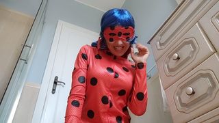 hot ladybug cosplay with nice ass and tits