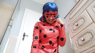 hot ladybug cosplay with nice ass and tits