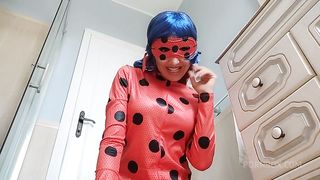 hot ladybug cosplay with nice ass and tits