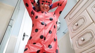 hot ladybug cosplay with nice ass and tits