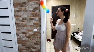 A beautiful girl shows off her lovely yummy holes and fucks herself with different toys