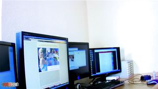 Beautiful young French babe Jessica Bitch gets her ass banged in front of her girlfriend