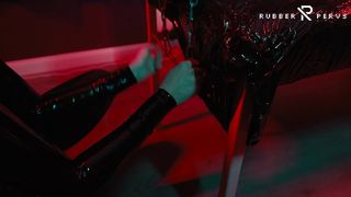 E-PLAY FOR THE RUBBERSLAVE IN BODYBAG AND HEAVY RUBBER MASK