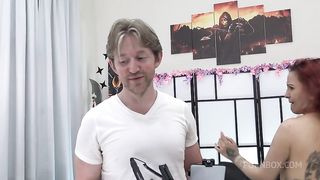 backstage of the perv anal threesome scene with Natasha Ink and Miriam More,pissing