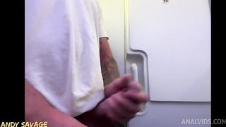 SELF JERK SOLO on an airplane