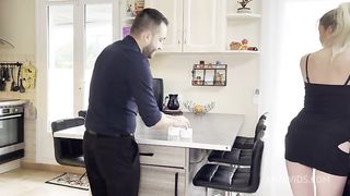 Lucas fucks Aurbeaureal in secret from his wife