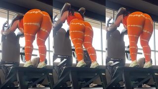 ANDREALATINA IN THE GYM DOING GLUTES????