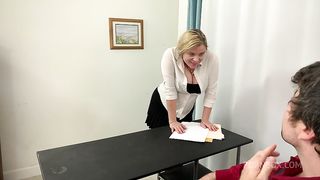 Secretary takes it in the ass before going home