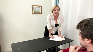 Secretary takes it in the ass before going home