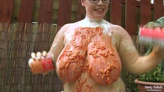 OUTDOOR NAKED FEAST OF FOOD