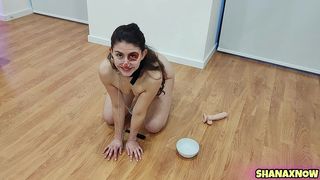 DOG TRAINING TOILET PEE HUMILIATION BUTT PLUG DILDO FUCKING