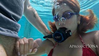 LEARNING HOW TO SUCK FUCK EAT CUM UNDERWATER