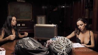 The big boss fucked the sidekick to celebrate that the plans worked. He ate her pussy hard and she suckled his cock. She rode wi