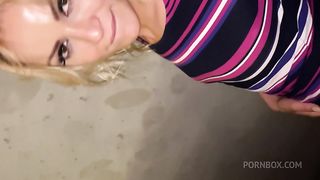 Hot sexy Russian beauty on the parking lot sex with neighbor