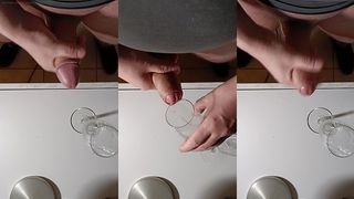 CUMSHOT IN A CUP WITH TOPVIEW