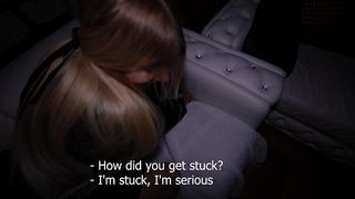 STEPSISTER WAS PLAYING HIDE AND SEEK AND GOT STUCK