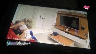 CUCKOLD HUSBAND WATCHING HIS HOT WIFE HAVING SEX WITH ANOTHER MAN ON THE SECURITY CAMERA