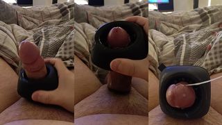 VIBRATION TOY AND COCKRING CUMSHOT