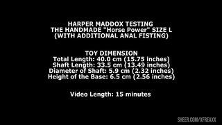 Harper Maddox Testing The Handmade Horse Power Size XL (With Additional Anal Fisting) TWT244