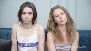 Two men woke up two babies Ella and Kitty and fucked them