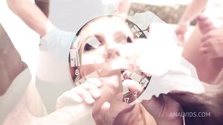 (2Hour Scene) Garage no script Darts play With Florane Russell  - TP DAP DPP DP anal and cum from fuck. -  +Bonus BTS