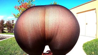 INSANELY TRANSPARENT LEGGINGS - 43YO WIFE