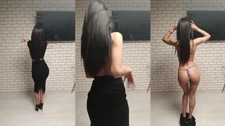 EROTIC STIP WITH SMALL TITS