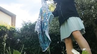 pee on the grass in a public park