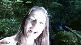 Rough anal sex in the river with horny french Milf Halana K