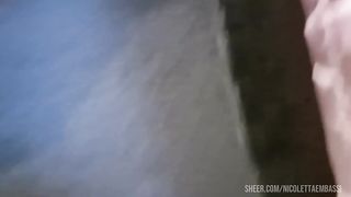 Sexy farts in the public shop and latex pants