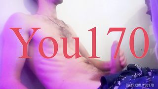 The guy enjoys masturbating cock and cums very plentifully and powerfully
