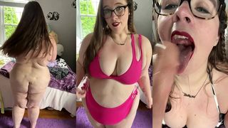 BBW BIKINI TRY ON TURNS ME ON AND LEADS TO SUCK AND FUCK