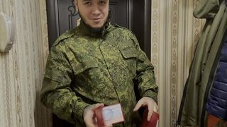 RUSSIAN SOLDIER FUCKS A LONELY WIFE IN PUSSY AND ASS