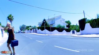 Mallory Moore playing with oil and gets ass fucked