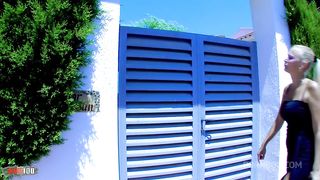 Mallory Moore playing with oil and gets ass fucked