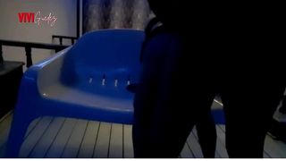 SHE STOOD UP RIGHT THERE IN THE MIDDLE OF THE KITCHEN UNTIL SHE MADE HIM CUM A LOT ALL OVER HER ASS.