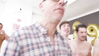 Moona Snake bday Party Wet, 9on1, ATM, Balls Deep, DAP, Extreme Deepthroat, Gapes, Pee Drink, Cum in Mouth, Swallow GIO2323