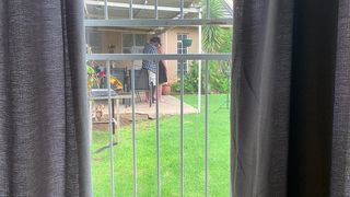 I CAUGHT MY NEIGHBOURS FUCKING OUTSIDE IN THE BACKYARD