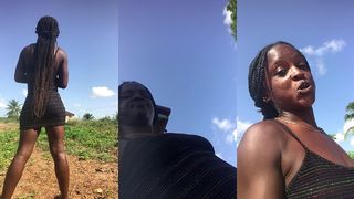 CRAZYBITCH ENJOYS TWERKING HER BIG ASS OUTDOOR