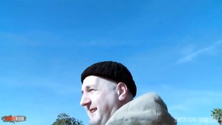 Superb French blonde Candys chupa well fucked at the beach