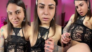 BEAUTIFUL AND SEXY TRANS GIRL CUM HIS BIG DICK