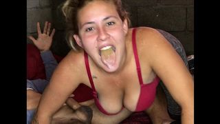 * VOMIT * FOR THE FIRST TIME IN A VIDEO I FUCK HER TO THE BOTTOM OF HER MOUTH AND SHE IS HAPPY WITH THE MILK IN HER MOUTH