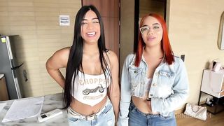 BBW Teens double blowjob and rimming old man