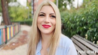 PUTALOCURA - RUBIA ITALIANA DOMINIQUE PALERMO ES PILLADA POR TORBE Y SE LO FOLLA.