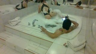 A HORNY VISIT TO A HOTEL JACUZZI TURNS INTO A BEHIND THE SCENES VIDEO.... ENJOY!!!
